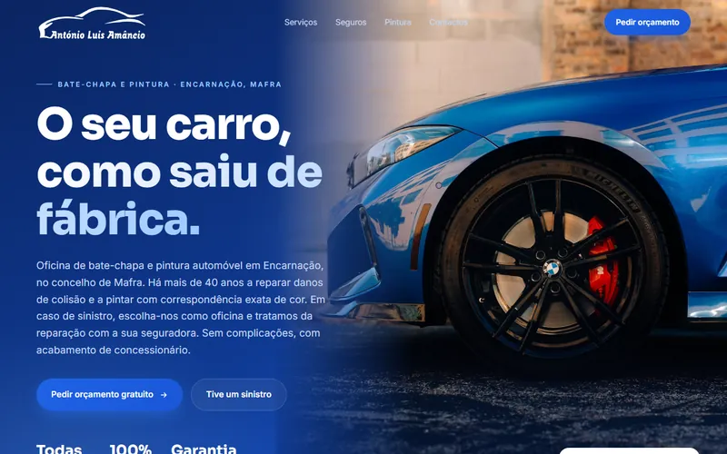 Página inicial do site António Luís Amâncio